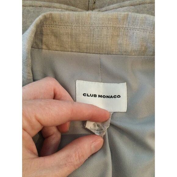 Club Monaco Long Single-Breasted Blazer Mens Size Medium M Grey Corporate READ - Picture 10 of 10